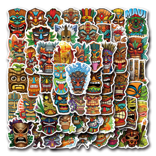 Tiki Stickers Pack – 30 Pieces