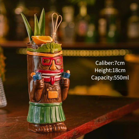 Island Boss Tiki Mug 550ml Ceramic Cocktail Cup