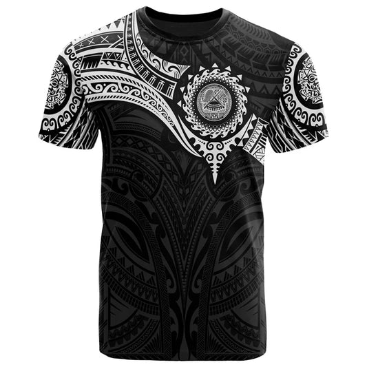 Samoa Tribal Pattern Black & White T-Shirt (Adults / Kids)