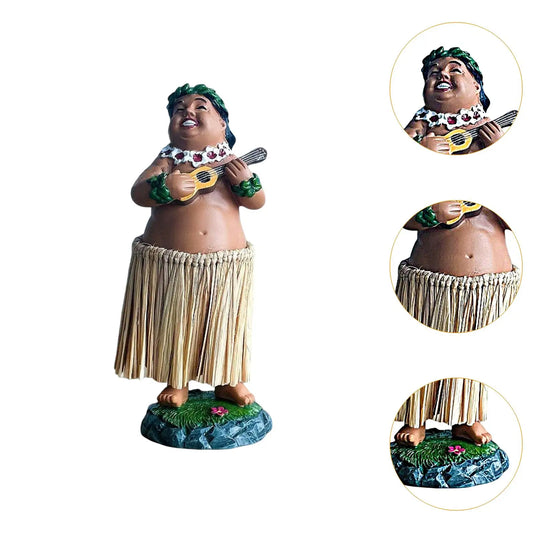 Hawaiian Hula Girl Figure with Ukulele