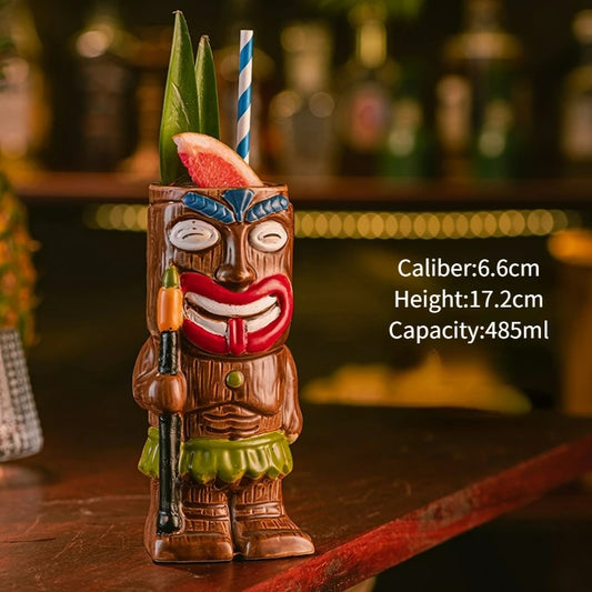 Warrior Laugh Tiki Mug 485ml Ceramic Cocktail Cup